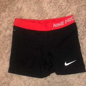 Red Nike Pro Spandex
